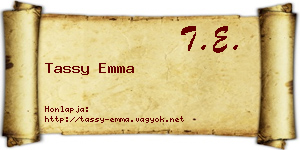 Tassy Emma névjegykártya