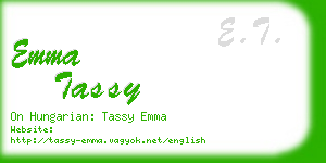 emma tassy business card